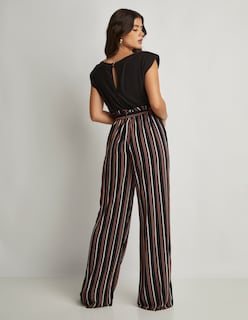 Foto 2 | Foto 2 | Jumpsuit Devendi Color Multicolor Pantalón Líneas Top Negro