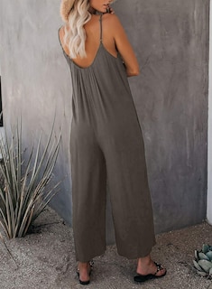 Foto 2 | Foto 2 | Mono Happy Sailed, Holgado, Sin Mangas, Pernera Ancha, Gris, Xl, Para Mujer - Venta Internacional.