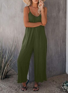 Foto 3 | Foto 3 | Mono Happy Sailed Para Mujer, Talla Grande, Verde Con Bolsillos, 2xl - Venta Internacional.
