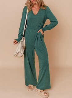 Foto 4 | Foto 4 | Mono Dokotoo De Manga Larga Con Cuello En V Para Mujer, Elegante E Informal - Venta Internacional.