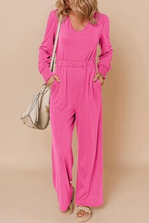 Foto 3 | Foto 3 | Mono Dokotoo De Manga Larga Con Cuello En V Para Mujer, Elegante E Informal - Venta Internacional.