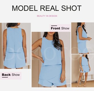 Foto 3 | Foto 3 | Romper Dokotoo Fashion 2025 De Gasa Azul Con Hombros Descubiertos - Venta Internacional.