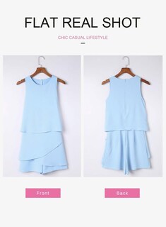 Foto 4 | Foto 4 | Romper Dokotoo Fashion 2025 De Gasa Azul Con Hombros Descubiertos - Venta Internacional.