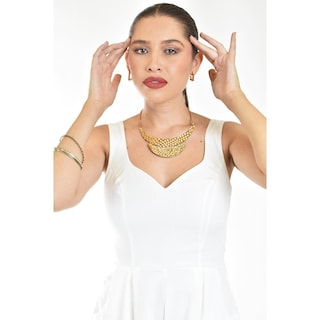 Foto 4 | Foto 4 | Jumpsuit Corto Con Bolsillos Roman Fashion/juvenil, 3682 (blanco) Blanco