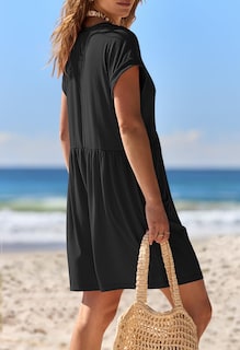 Foto 5 | Foto 5 | Mono Merokeety De Verano Con Manga Corta Y Cuello En V Y Botones Para Mujer - Venta Internacional.