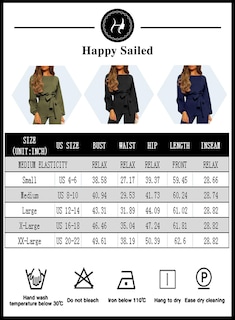 Foto 6 | Foto 6 | Mono Happy Sailed Para Mujer, Manga Larga, Pierna Ancha, Talla S - Venta Internacional.