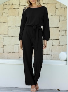 Foto 3 | Foto 3 | Mono Happy Sailed Para Mujer, Casual, Manga Larga, Negro, Talla M - Venta Internacional.