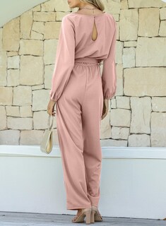Foto 2 | Foto 2 | Mono Holgado Happy Sailed De Manga Larga Para Mujer, Talla M, Color Rosa - Venta Internacional.