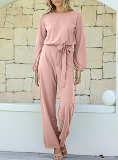 Foto 3 | Foto 3 | Mono Holgado Happy Sailed De Manga Larga Para Mujer, Talla M, Color Rosa - Venta Internacional.