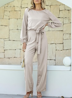 Foto 4 | Foto 4 | Mono Happy Sailed Para Mujer, Casual, Holgado, Pernera Ancha, Gris, Talla S - Venta Internacional.