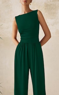 Foto 3 | Foto 3 | Mono Prettygarden De Una Pieza Para Mujer Sin Mangas En S Verde Oscuro - Venta Internacional.