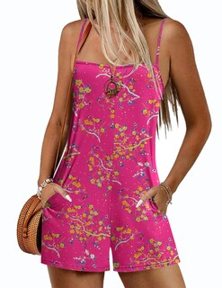 Foto 1 | Foto 1 | Rompers Ekouaer, Casual, De Verano, Sin Mangas, Estampado Floral, Talla S - Venta Internacional.