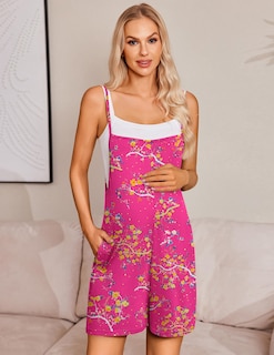 Foto 5 | Foto 5 | Rompers Ekouaer, Casual, De Verano, Sin Mangas, Estampado Floral, Talla S - Venta Internacional.
