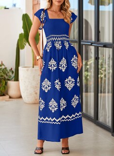 Foto 4 | Foto 4 | Mono Happy Sailed Azul Con Estampado Bohemio Para Mujer 2025, Tamaño Mediano - Venta Internacional.