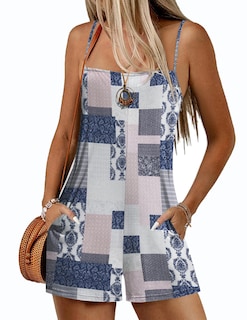 Foto 1 | Foto 1 | Mono Ekouaer Para Mujer, Casual, Sin Mangas, Con Estampado Floral, De Verano - Venta Internacional.