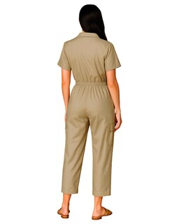 Foto 3 | Foto 3 | Jumpsuit Para Mujer Ocean Point Con Cuello Camisero Bolsillos Utilitarios Y Ajuste En Cintura