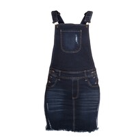 Jumper Overol Peto Falda Mezclilla Stretch Para Mujer