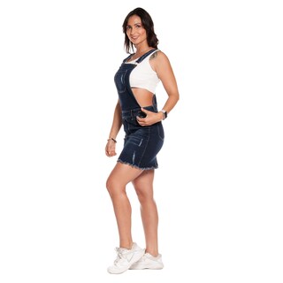 Foto 4 | Foto 4 | Jumper Overol Peto Falda Mezclilla Stretch Para Mujer