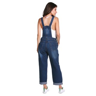 Foto 3 | Foto 3 | Overol Mom Corto Pineda Jeans con Bolsas para Mujer