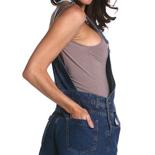 Foto 7 | Foto 7 | Overol Jumper De Mezclilla Rigida Para Mujer Estilo Boyfriend Holgado Liso Sin Rasgar Pineda Jeans Azul Stone