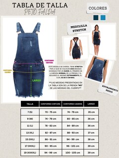 Foto 4 | Foto 4 | Peto Overol Falda Corta De Mezclilla Stretch Para Mujer Diseño Rasgado Ajustado Con Tirantes Azul Marmol Pineda Jeans
