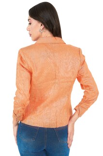 Foto 2 | Foto 2 | Saco Devendi Color Camel Metalico