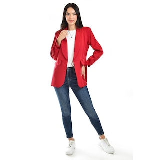 Foto 6 | Foto 6 | Blazer Manga 3/4 Roman Fashion /juvenil, 12255 (rojo) Rojo