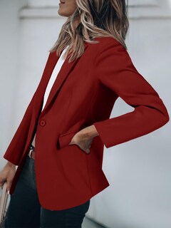 Foto 3 | Foto 3 | Blazer Cicy Bell Para Mujer, Casual, Con Parte Delantera Abierta, Color Burdeos - Venta Internacional.
