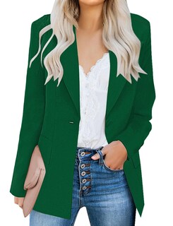 Foto 1 | Foto 1 | Chaqueta Tipo Blazer Luvamia Para Mujer, Casual, Con Solapa Y Botones, Color Verde - Venta Internacional.