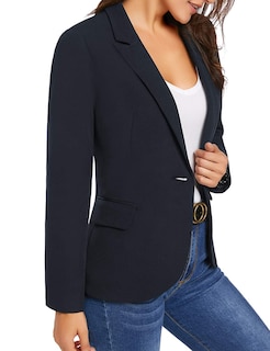 Foto 5 | Foto 5 | Chaqueta Blazer Luvamia Para Mujer Con Solapa Con Muescas, Color Azul Marino, Xxl - Venta Internacional.