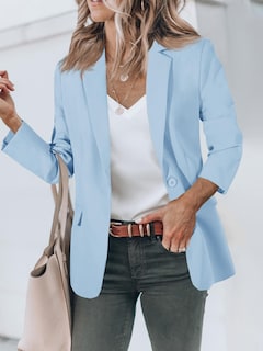 Foto 2 | Foto 2 | Blazer Cicky Bell Para Mujer, Casual, Con Frente Abierto, Oficina, Trabajo, Azul Cielo - Venta Internacional.