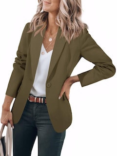 Foto 1 | Foto 1 | Blazer Cicy Bell Para Mujer, Casual, Frente Abierto, Manga Larga, Verde - Venta Internacional.