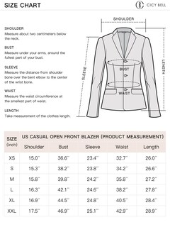Foto 5 | Foto 5 | Blazer Cicy Bell Para Mujer, Casual, Frente Abierto, Manga Larga, Verde - Venta Internacional.