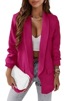 Chaqueta Blazer Prettygarden Fall Para Mujer De Manga Larga Roja M - Venta Internacional.