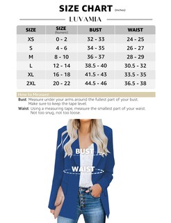 Foto 6 | Foto 6 | Chaqueta Tipo Blazer Luvamia Para Mujer, Casual, Manga Larga, Azul, Xs - Venta Internacional.