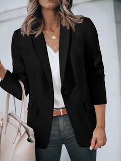 Foto 4 | Foto 4 | Blazer Cicy Bell Para Mujer, Casual, Con Frente Abierto, Trabajo Y Oficina, Color Negro - Venta Internacional.