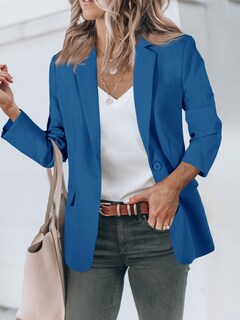 Foto 2 | Foto 2 | Blazer Cicy Bell Para Mujer, Casual, Con Parte Delantera Abierta, Azul Real - Venta Internacional.