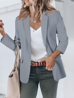 Foto 2 | Foto 2 | Blazer Cicy Bell Para Mujer, Casual, Con Parte Delantera Abierta, Gris Oscuro - Venta Internacional.