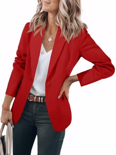 Foto 1 | Foto 1 | Blazer Cicy Bell Para Mujer, Casual, Con Frente Abierto, Rojo, Oficina De Trabajo - Venta Internacional.