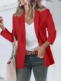 Foto 2 | Foto 2 | Blazer Cicy Bell Para Mujer, Casual, Con Frente Abierto, Rojo, Oficina De Trabajo - Venta Internacional.