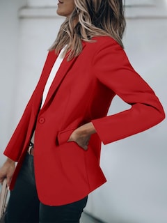 Foto 3 | Foto 3 | Blazer Cicy Bell Para Mujer, Casual, Con Frente Abierto, Rojo, Oficina De Trabajo - Venta Internacional.