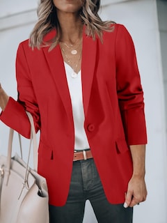 Foto 4 | Foto 4 | Blazer Cicy Bell Para Mujer, Casual, Con Frente Abierto, Rojo, Oficina De Trabajo - Venta Internacional.