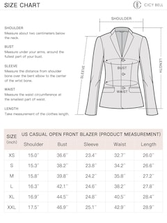 Foto 5 | Foto 5 | Blazer Cicy Bell Para Mujer, Casual, Con Frente Abierto, Rojo, Oficina De Trabajo - Venta Internacional.