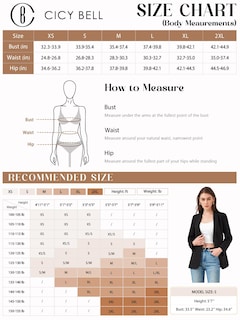 Foto 6 | Foto 6 | Blazer Cicy Bell Para Mujer, Casual, Con Frente Abierto, Rojo, Oficina De Trabajo - Venta Internacional.