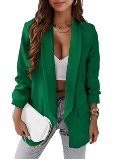 Foto 1 | Foto 1 | Blazer Prettygarden Para Mujer, Casual, Verde, Con Parte Delantera Abierta, Xxl - Venta Internacional.