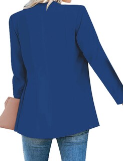 Foto 2 | Foto 2 | Chaqueta Tipo Blazer Luvamia Para Mujer, Casual, Con Solapa Y Botones, Color Azul Xxl - Venta Internacional.