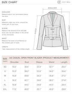 Foto 5 | Foto 5 | Blazer Cicy Bell Para Mujer, Casual, Con Frente Abierto, Trabajo Y Oficina, Color Morado - Venta Internacional.