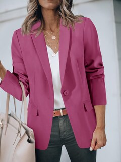 Foto 4 | Foto 4 | Blazer Cicy Bell Para Mujer, Casual, Con Frente Abierto, Trabajo Y Oficina, Color Morado - Venta Internacional.