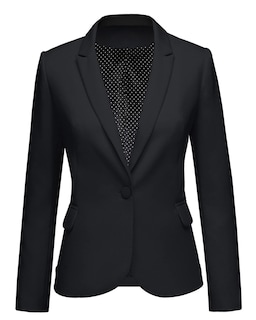 Foto 1 | Foto 1 | Chaqueta Blazer Luvamia Para Mujer Con Solapa Con Muescas, Color Negro, Talla S - Venta Internacional.
