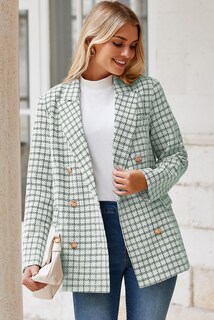 Foto 5 | Foto 5 | Blazer Happy Sailed Para Mujer, Cuello Con Solapa Y Doble Botonadura - Venta Internacional.